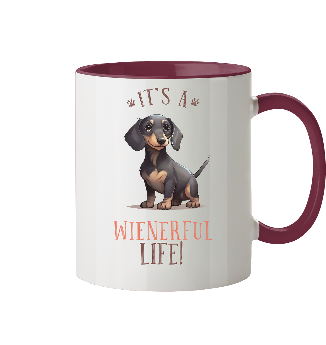 Zweifarbige Tasse "Wienerful Life"