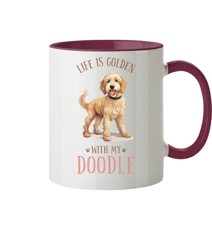 Zweifarbige Tasse "Doodle" Farbe: Bordeaux| Pawzlove