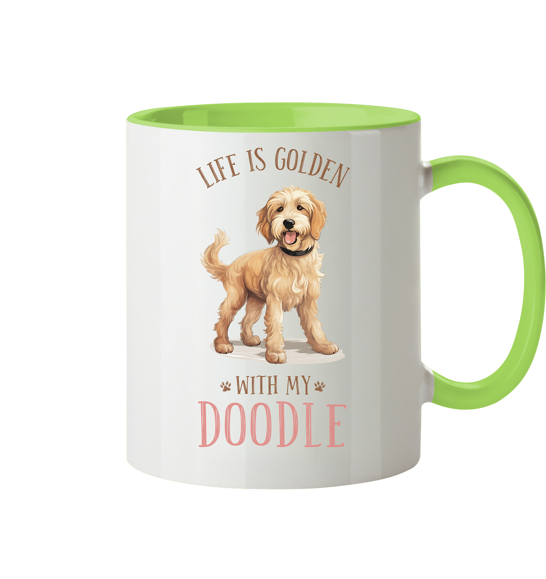 Zweifarbige Tasse "Doodle" Farbe: Hellgrün| Pawzlove