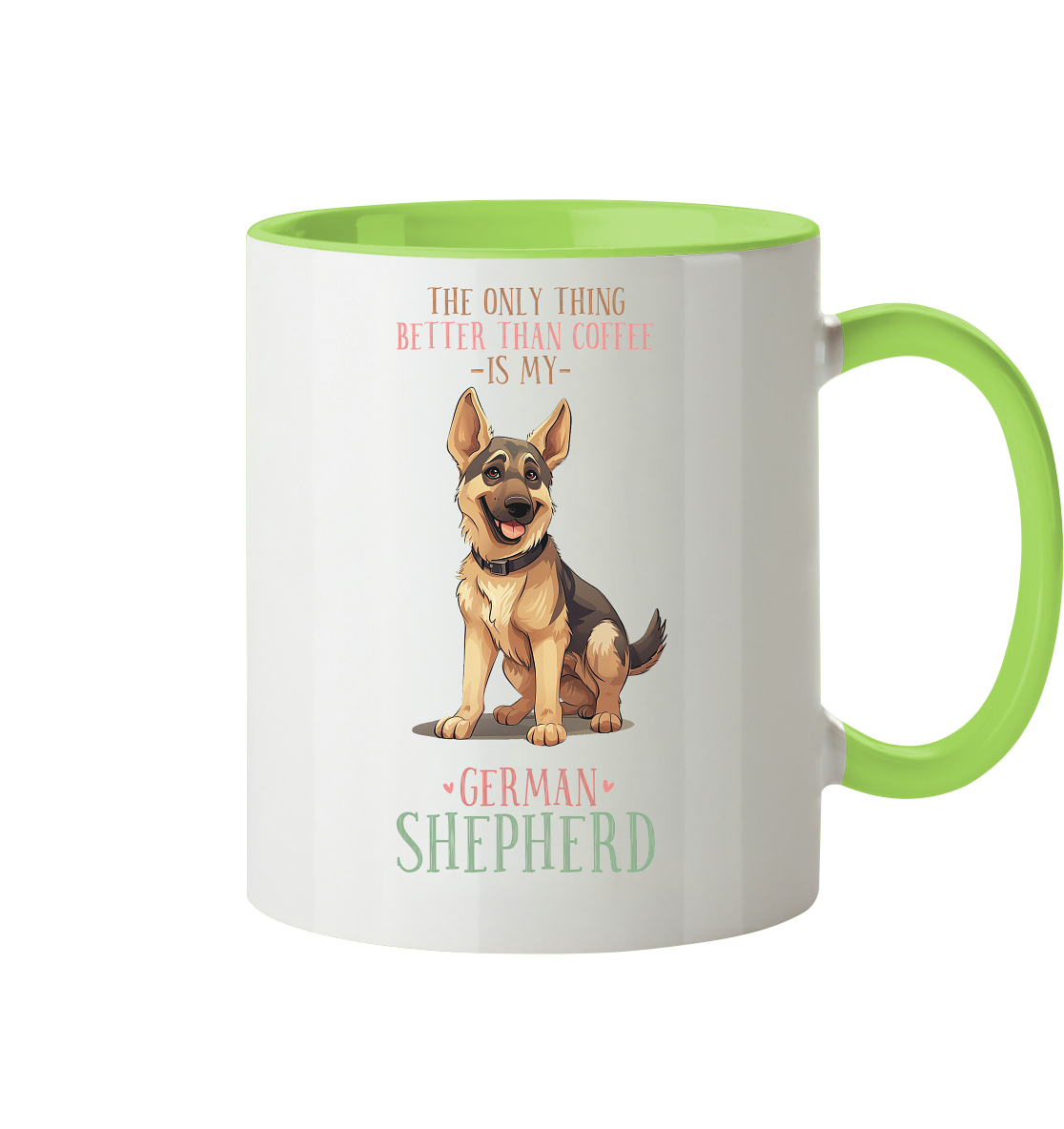 Zweifarbige Tasse "Shepherd" Farbe: Hellgrün| Pawzlove