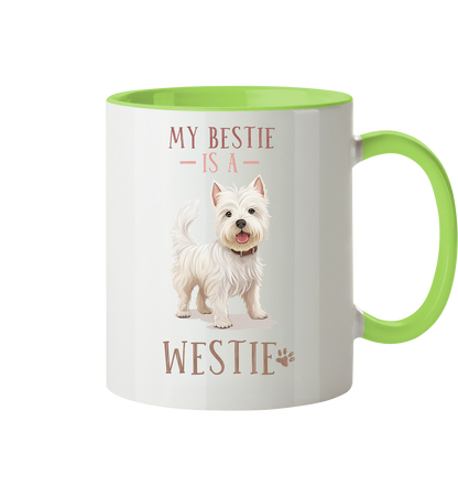 Zweifarbige Tasse "Westie" Farbe: Hellgrün| Pawzlove