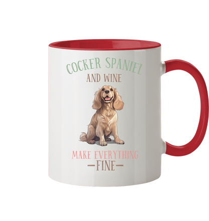 Zweifarbige Tasse "Cocker Spaniel"