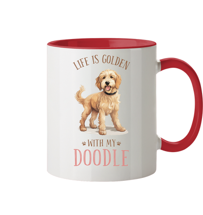 Zweifarbige Tasse "Doodle" Farbe: Rot| Pawzlove