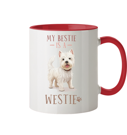 Zweifarbige Tasse "Westie" Farbe: Rot| Pawzlove