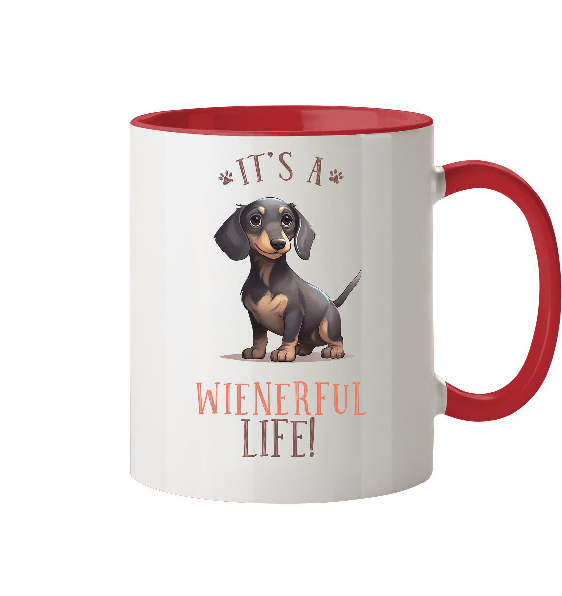 Zweifarbige Tasse "Wienerful Life"