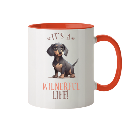 Zweifarbige Tasse "Wienerful Life"