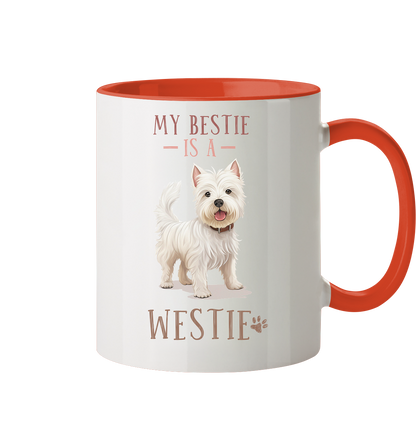 Zweifarbige Tasse "Westie" Farbe: Orange| Pawzlove