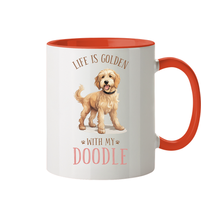 Zweifarbige Tasse "Doodle" Farbe: Orange| Pawzlove