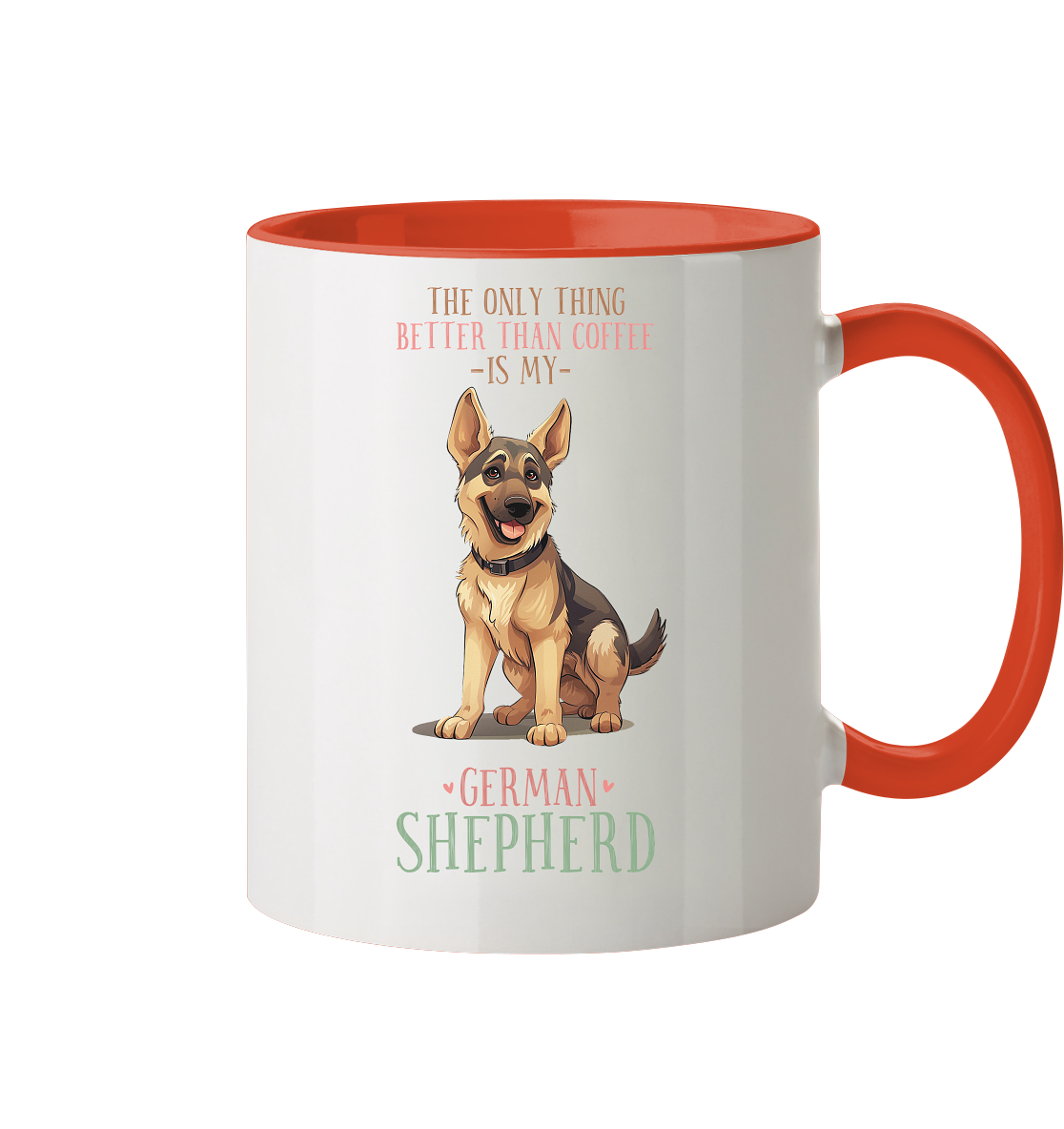 Zweifarbige Tasse "Shepherd" Farbe: Orange| Pawzlove