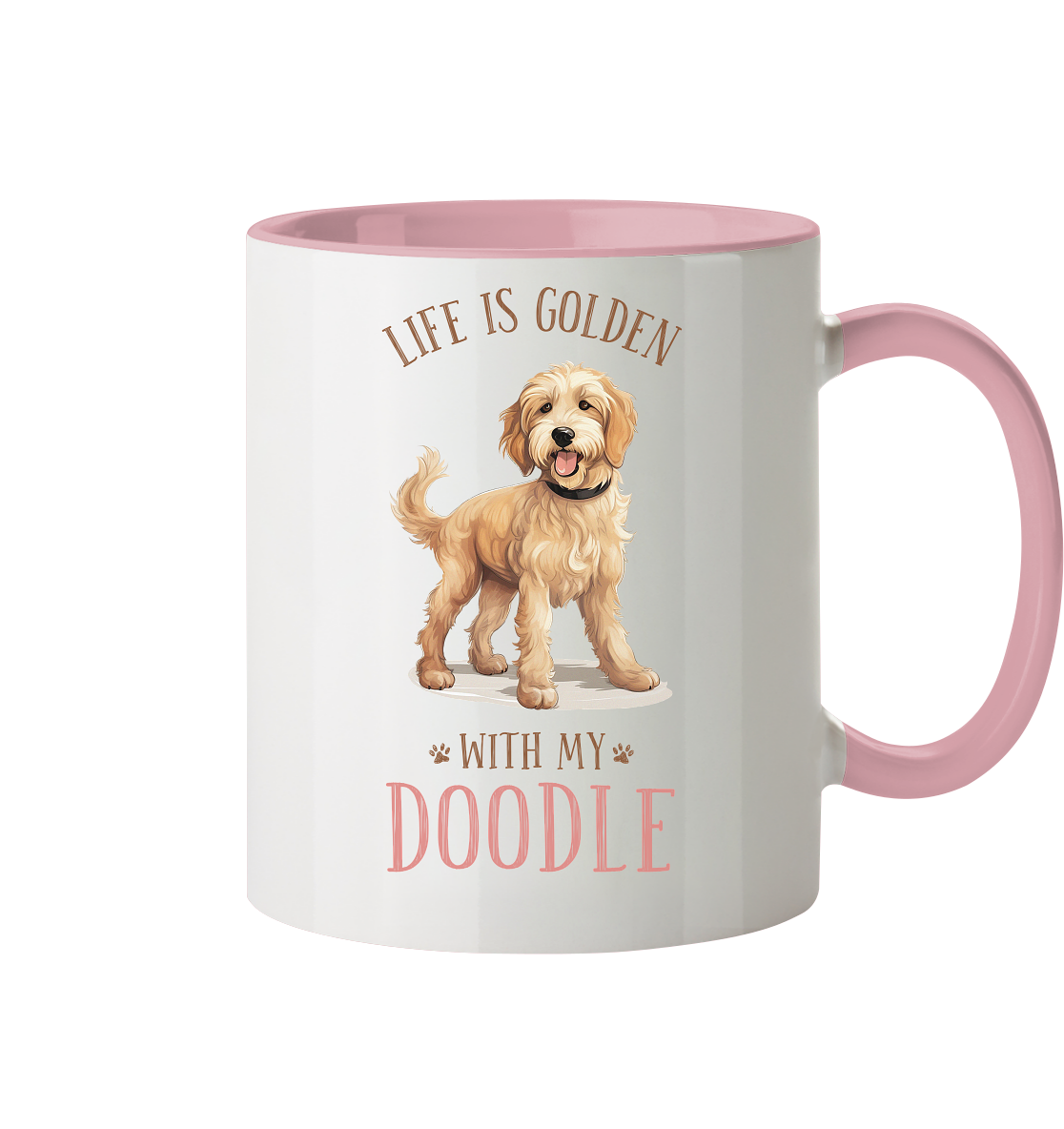 Zweifarbige Tasse "Doodle" Farbe: Altrosa| Pawzlove