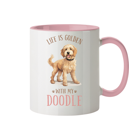 Zweifarbige Tasse "Doodle" Farbe: Altrosa| Pawzlove