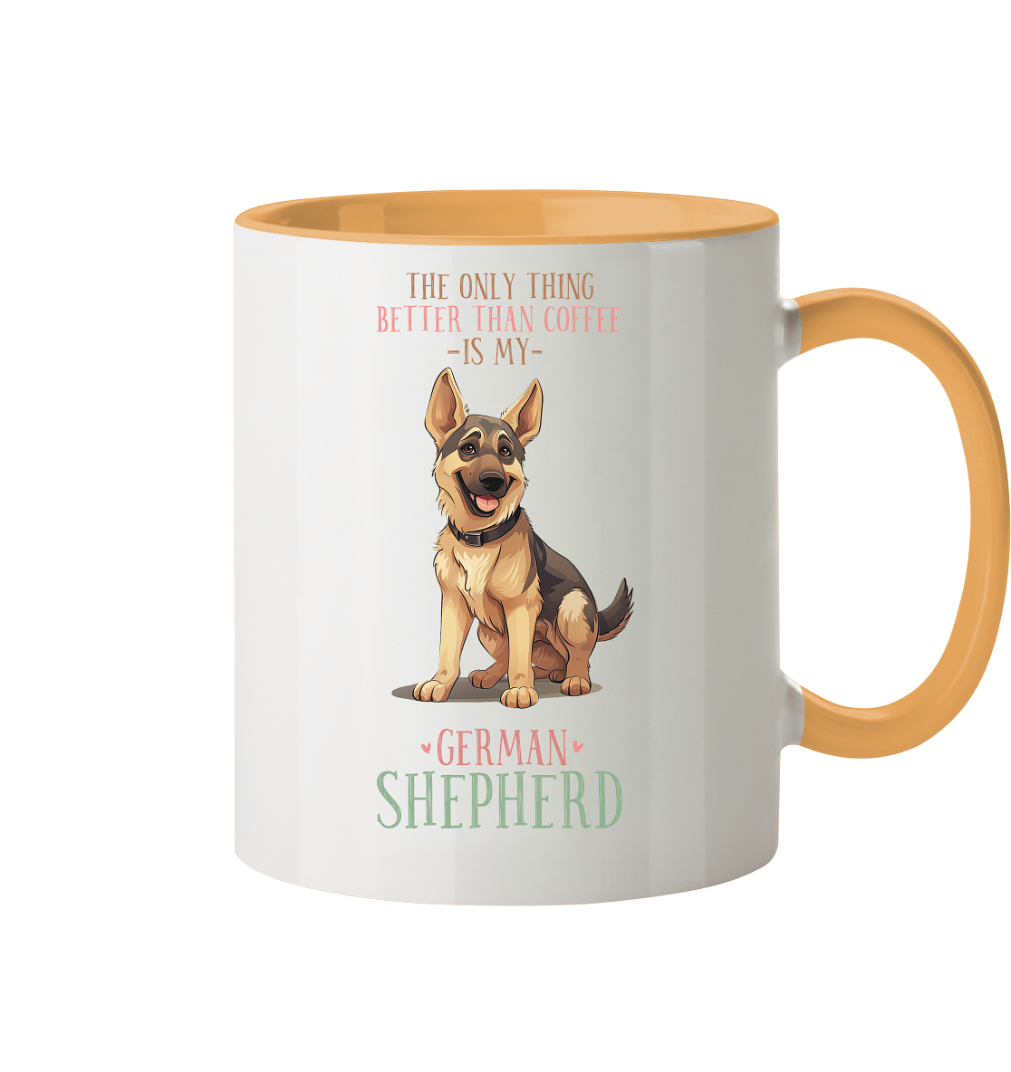 Zweifarbige Tasse "Shepherd" Farbe: Goldgelb| Pawzlove