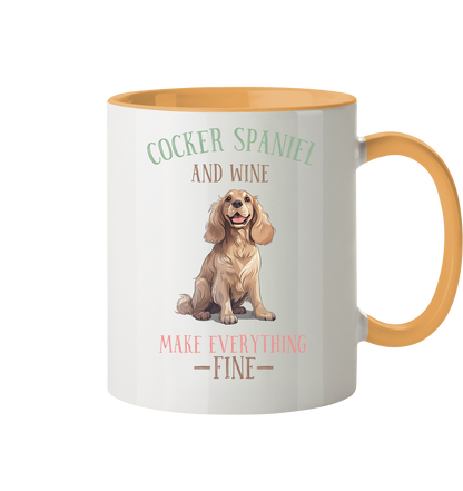 Zweifarbige Tasse "Cocker Spaniel"