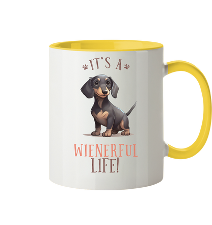 Zweifarbige Tasse "Wienerful Life"