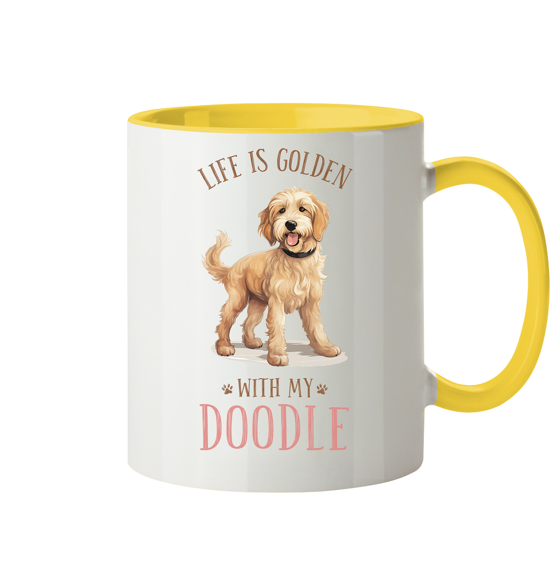 Zweifarbige Tasse "Doodle" Farbe: Hellgelb| Pawzlove